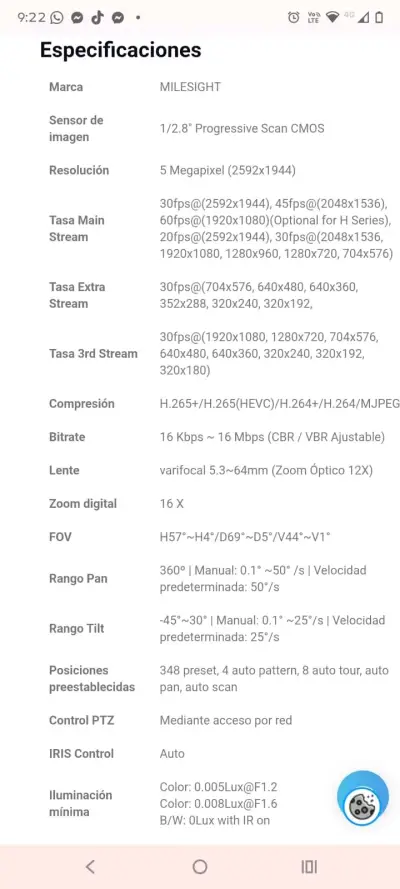 Cámara de seguridad Milesight PTZ - miniatura 5
