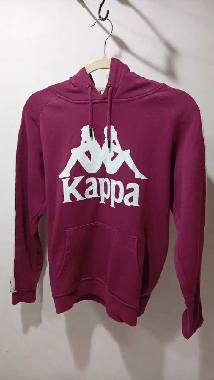 Polerón capucha Kappa burdeo