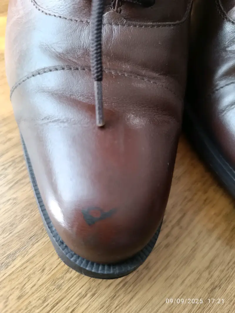 Zapatos de cuero marrones con taco - 3
