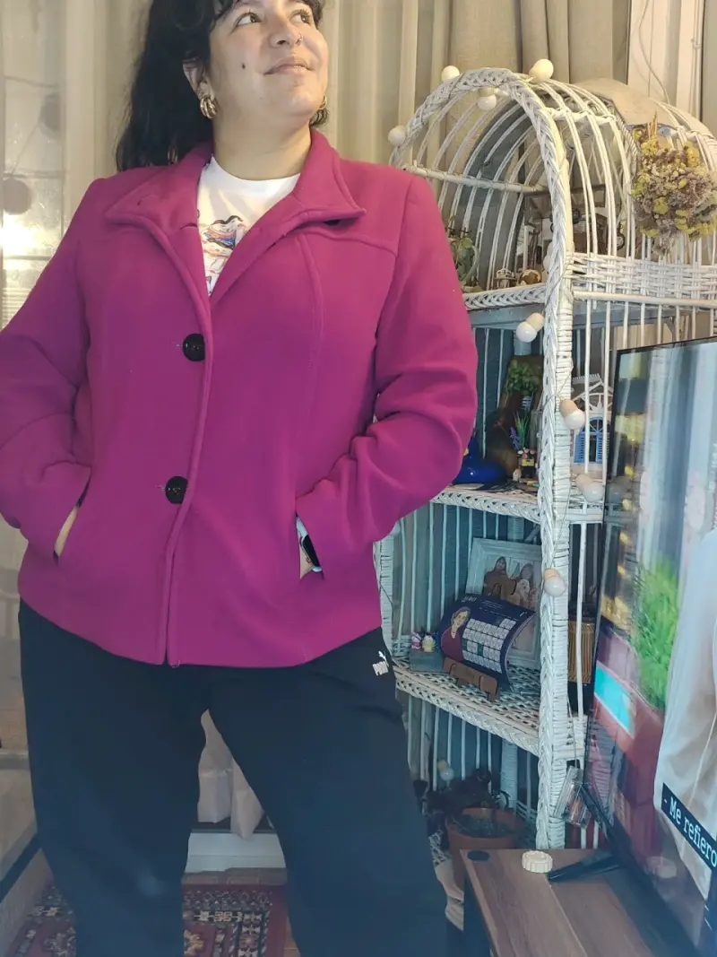 Chaquetón Premium Fucsia - 70% Lana Virgen - 2