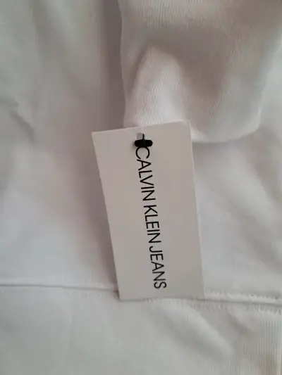 Vestido deportivo CK blanco con capucha - miniatura 6