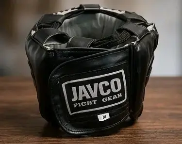 Casco protector de boxeo negro - 3