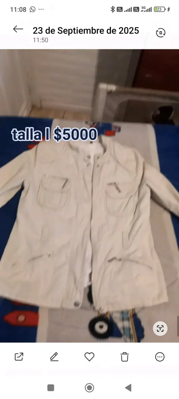 Chaqueta blanca talla L - 1