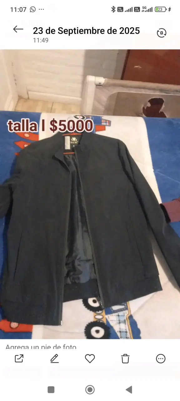 Chaqueta blanca talla L - 4