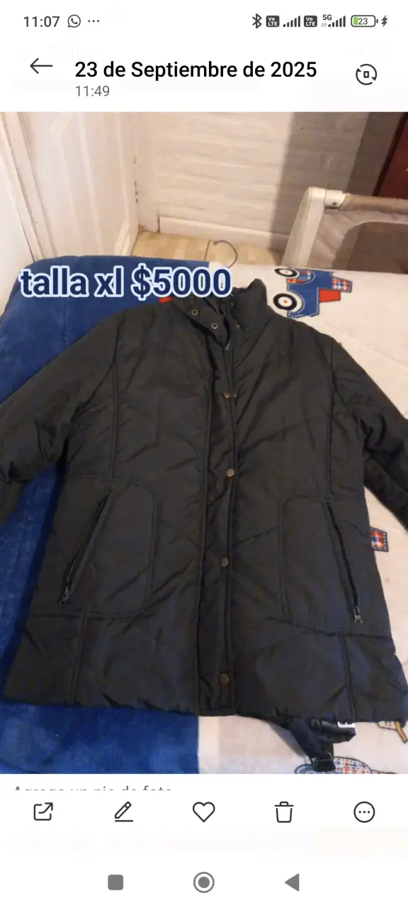 Chaqueta blanca talla L - 5