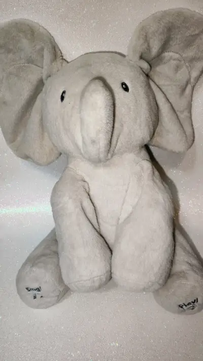 Peluche de elefante gris - miniatura 1
