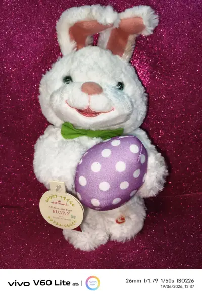 Conejo de peluche con huevo - miniatura 1