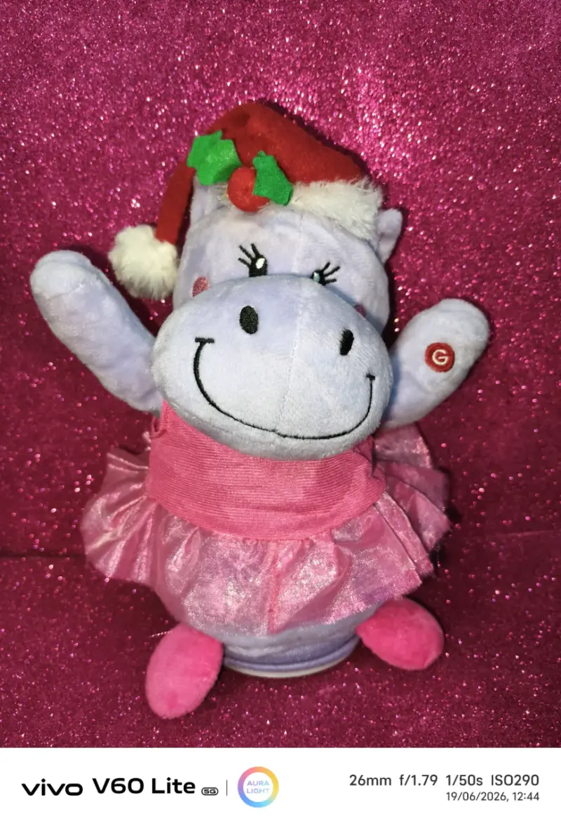 Peluche hipopótamo navideño - 1