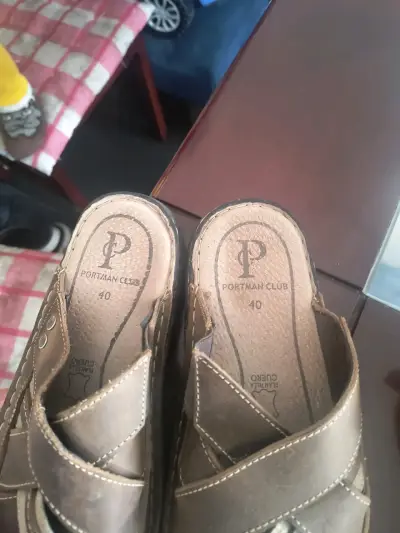 Sandalias de cuero marrón - miniatura 2