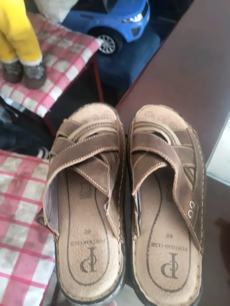 Sandalias de cuero marrón - 3