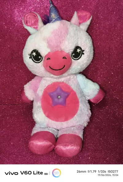 Peluche unicornio multicolor - miniatura 1