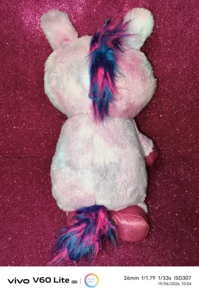 Peluche unicornio multicolor - miniatura 2