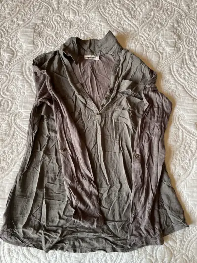 Blusa gris manga larga - miniatura 1