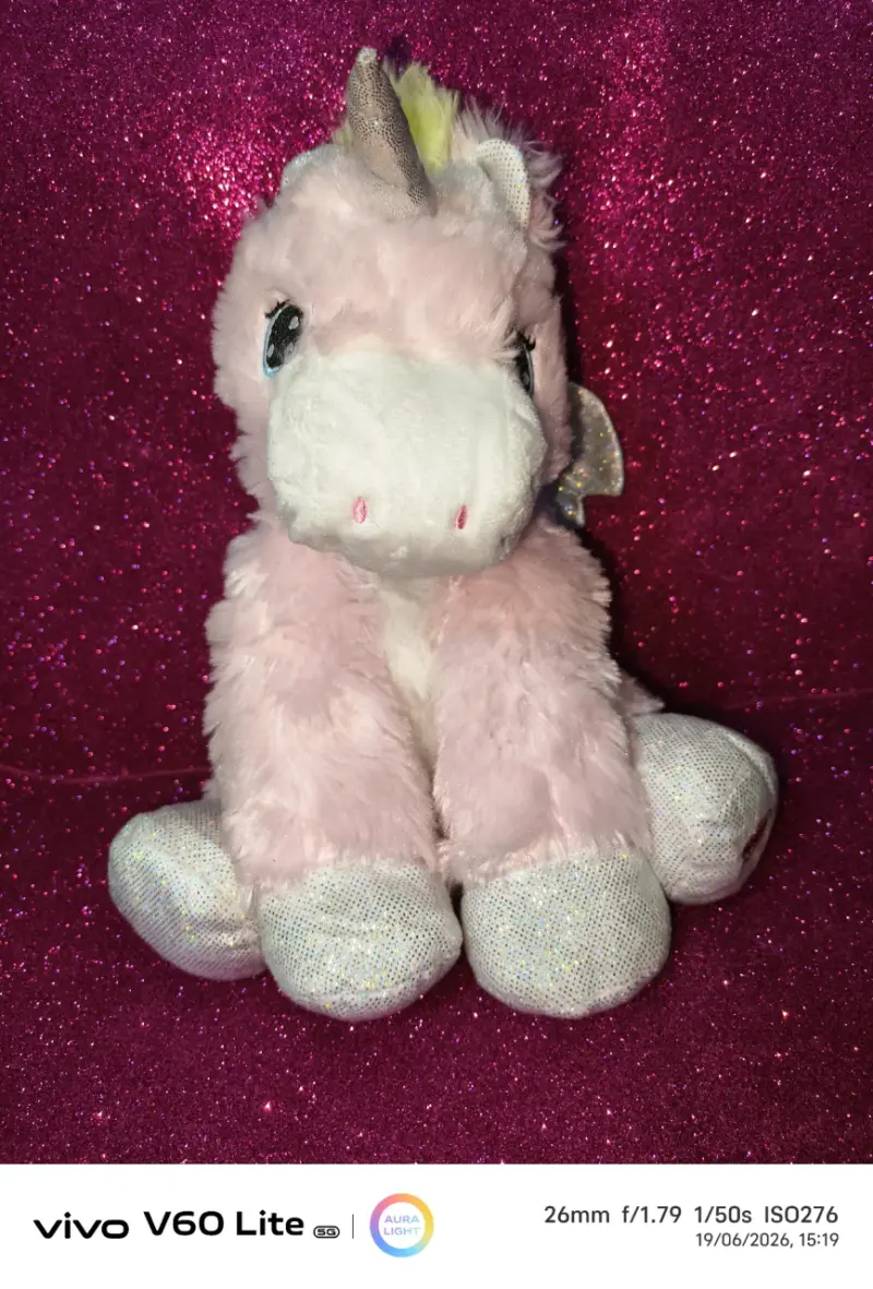 Peluche de unicornio rosado - 1