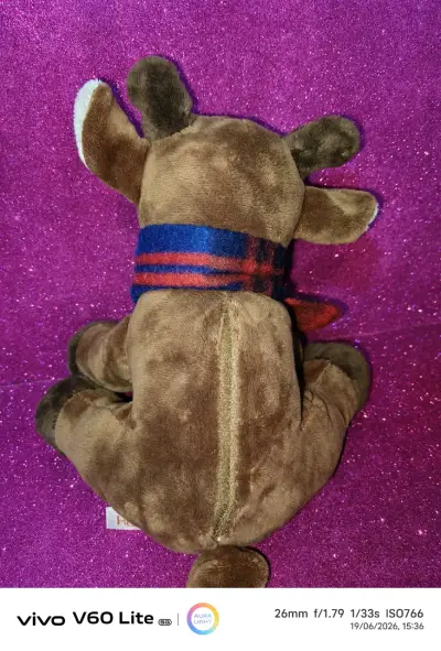 Peluche reno con bufanda - miniatura 2