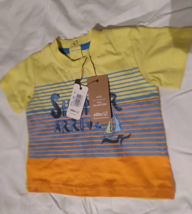 Polera infantil rayada nueva