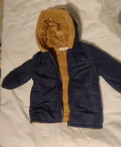 Chaqueta azul con forro polar - miniatura 1