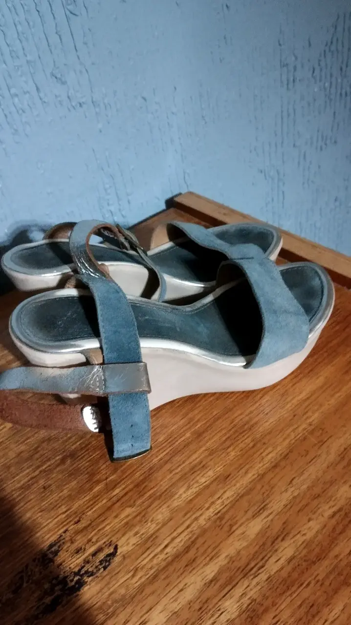 Sandalias de plataforma azul - 1