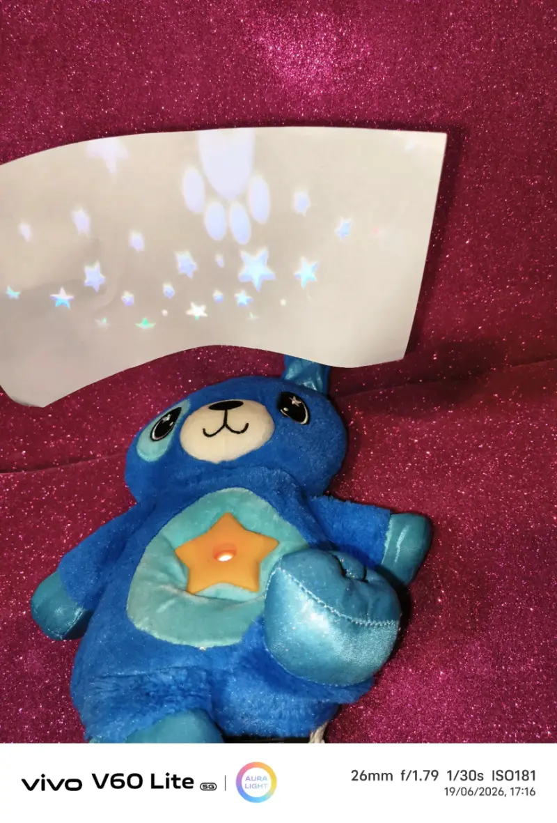 Peluche azul con estrella - 4