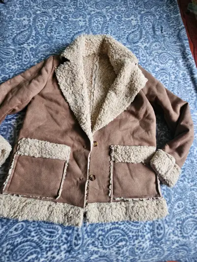 Chaqueta marrón con forro de lana S - miniatura 1