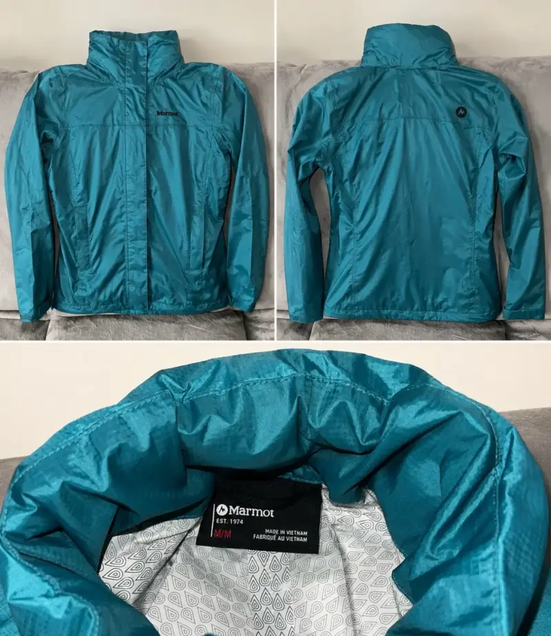 Chaqueta Marmot turquesa impermeable