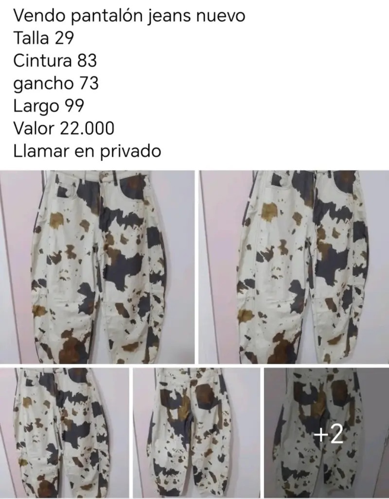 Pantalón jeans estampado nuevo