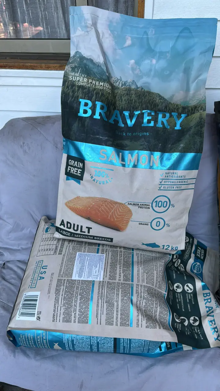 Alimento para perro Bravery salmón - 1
