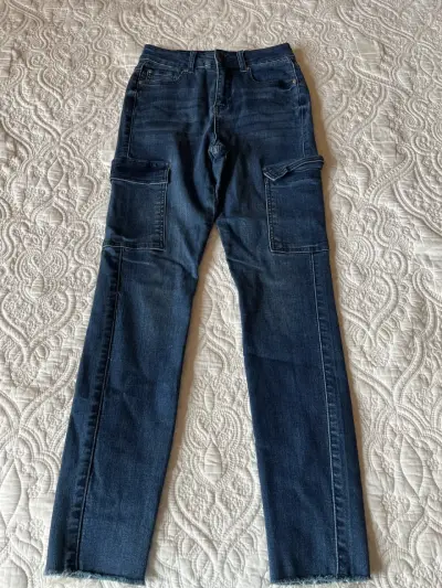Jeans cargo azules - miniatura 1