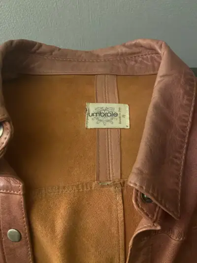 Camisa  de cuero rosa Umbrale talla M con broches - miniatura 1