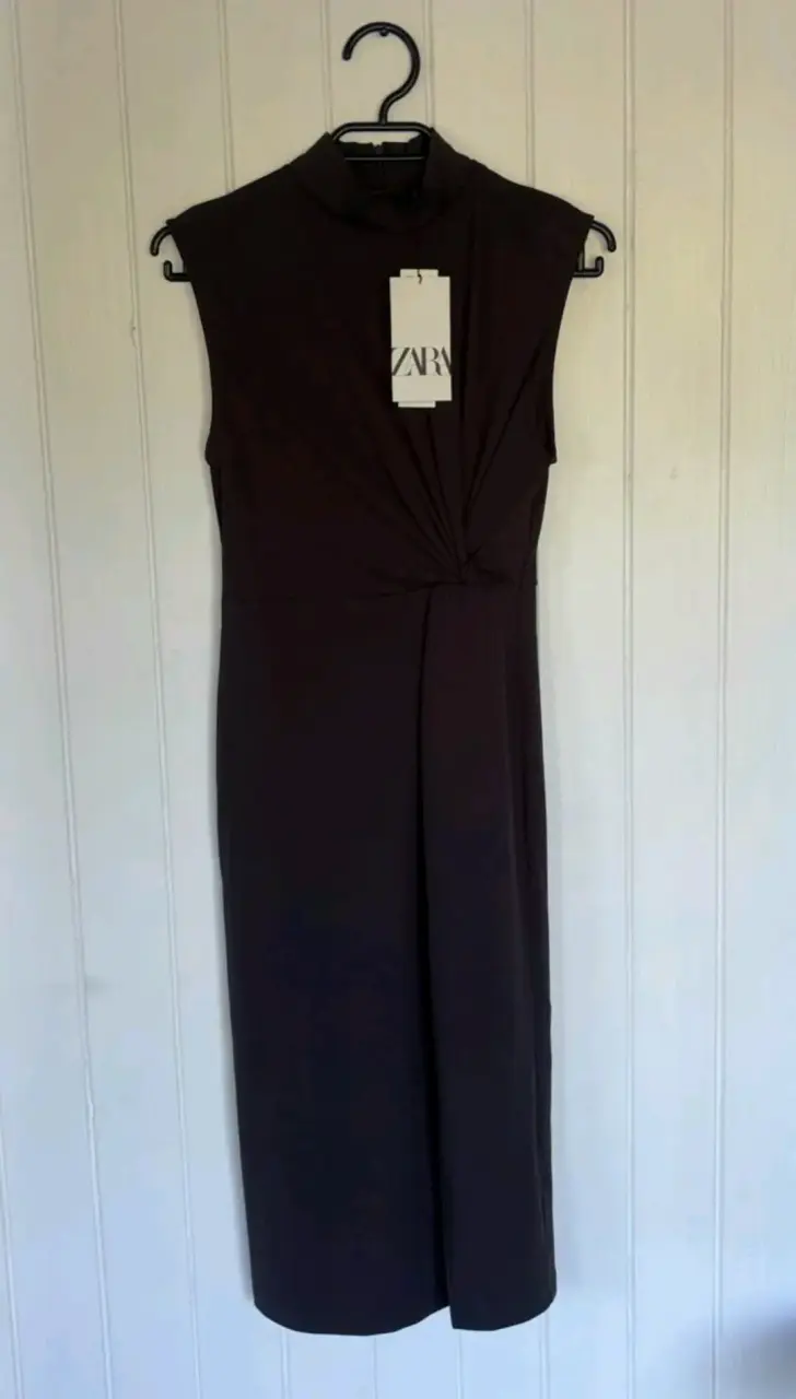 Vestido café nuevo Zara