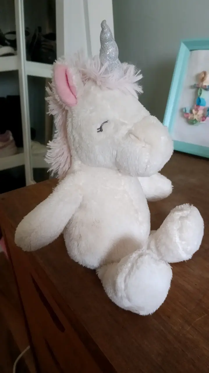 Peluche unicornio blanco - 1