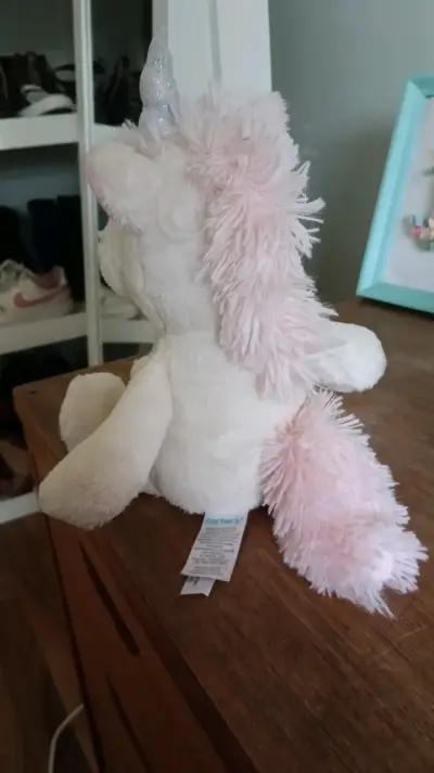Peluche unicornio blanco - miniatura 3