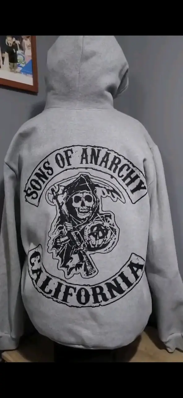 Polerón gris con capucha SAMCRO - 4