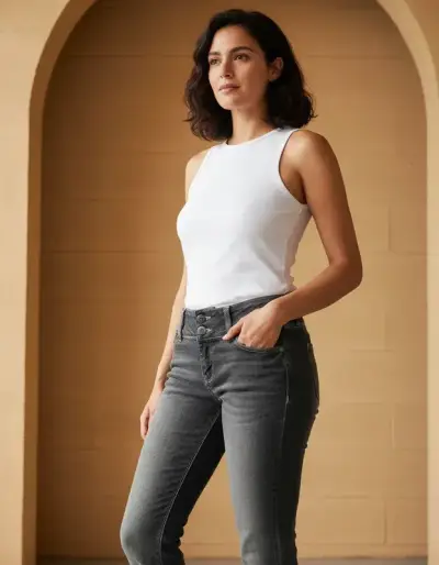 Jeans Americanino Gris Talla 42 - miniatura 1
