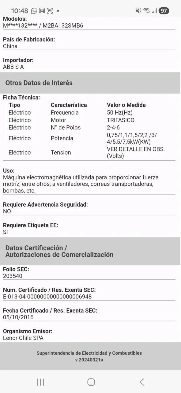 Motor eléctrico trifásico nuevo de 7.5kv 6 polos - 3
