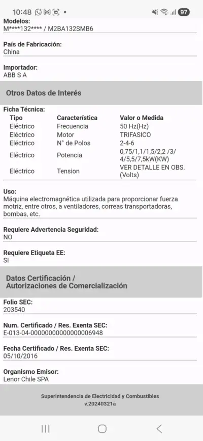 Motor eléctrico trifásico nuevo de 7.5kv 6 polos - miniatura 3