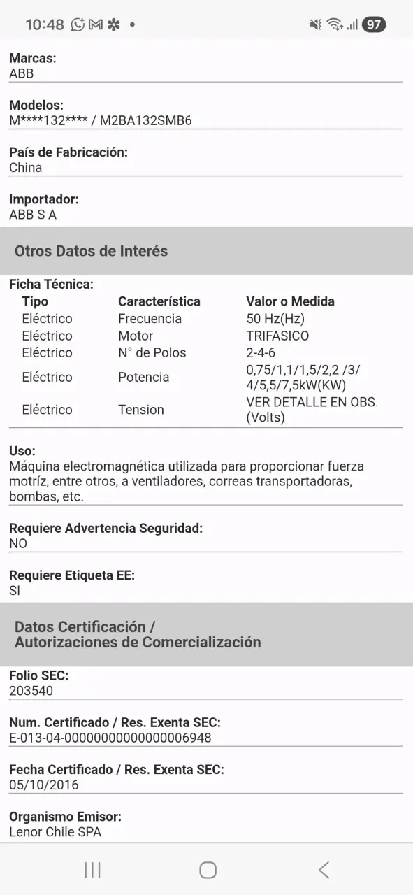 Motor eléctrico trifásico nuevo de 7.5kv 6 polos - 6
