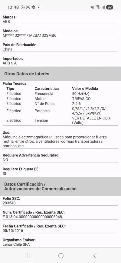 Motor eléctrico trifásico nuevo de 7.5kv 6 polos - miniatura 6