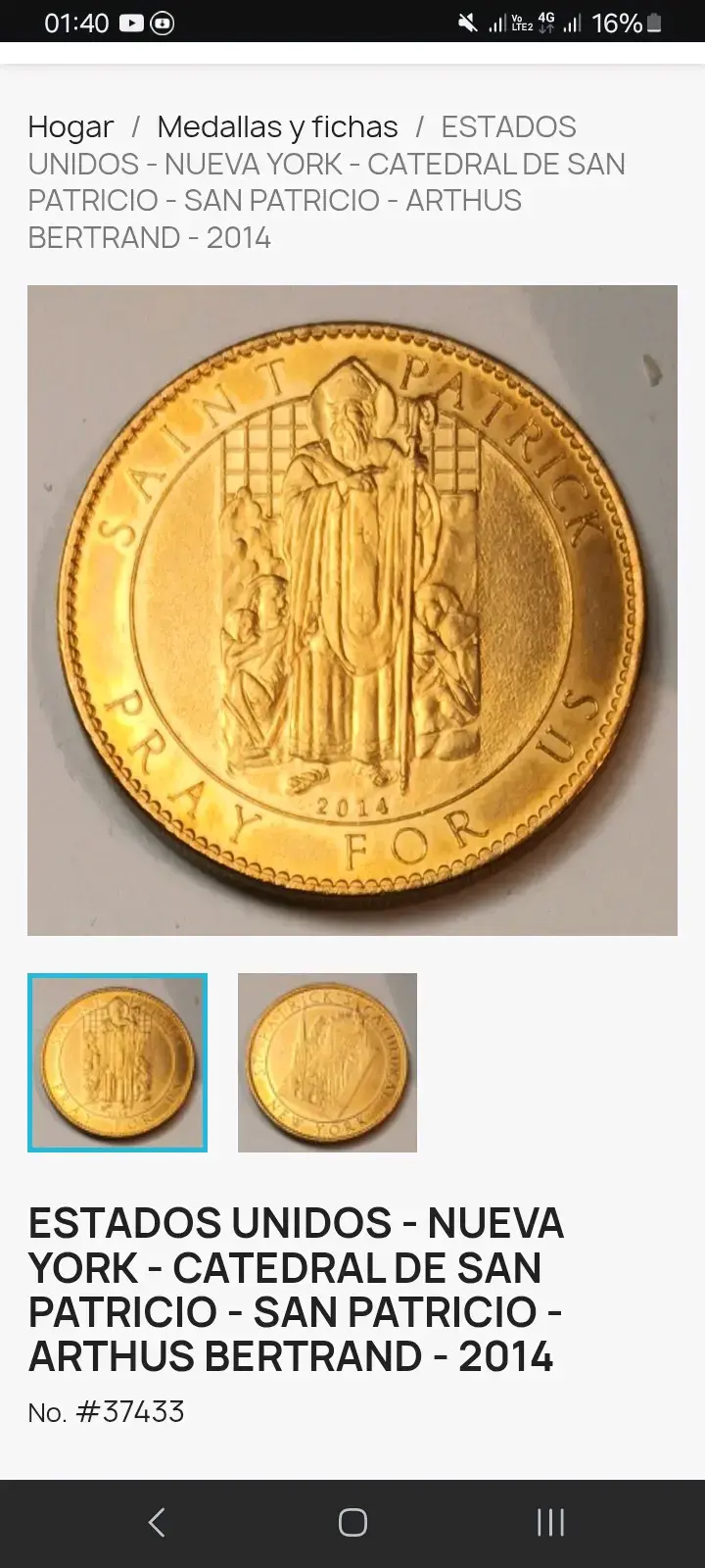 Medalla San Patricio 2014