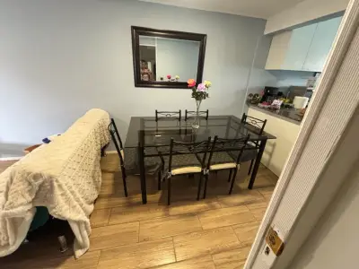 Comedor con mesa vidrio y 6 sillas - miniatura 2