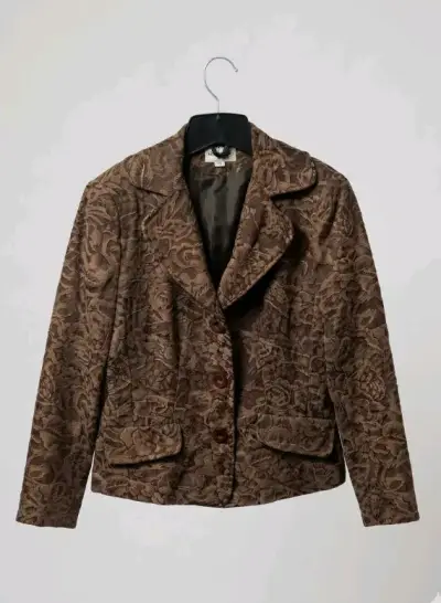 Talla M - Blazer marrón estampado floral - miniatura 3