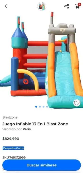 Juego Inflable 13 en 1 Blast Zone - miniatura 1
