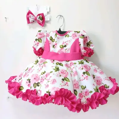 Vestido de chinita con estampado floral - miniatura 1