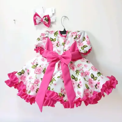 Vestido de chinita con estampado floral - miniatura 2