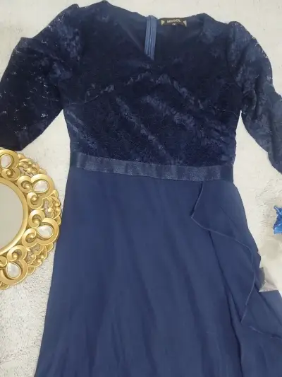 Vestido azul encaje Miusol - miniatura 1