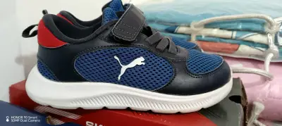 Zapatillas infantiles azules Puma - miniatura 2