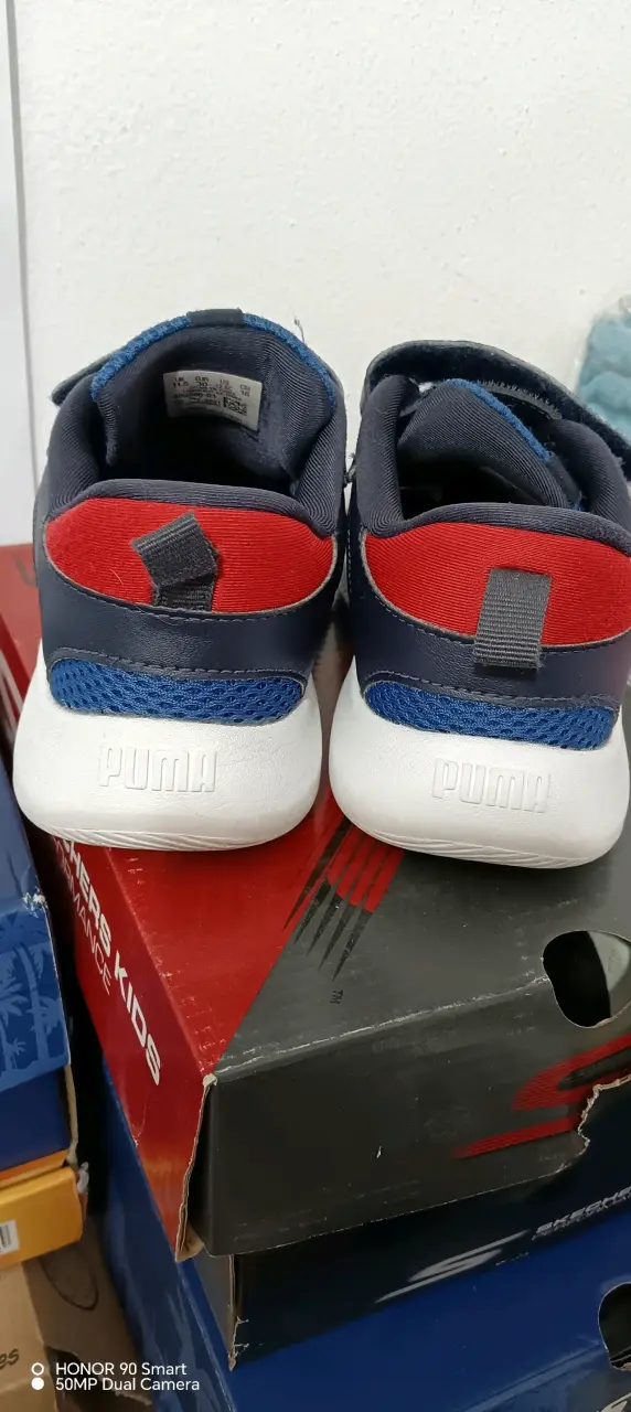 Zapatillas infantiles azules Puma - 3