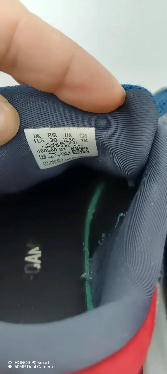Zapatillas infantiles azules Puma - 4