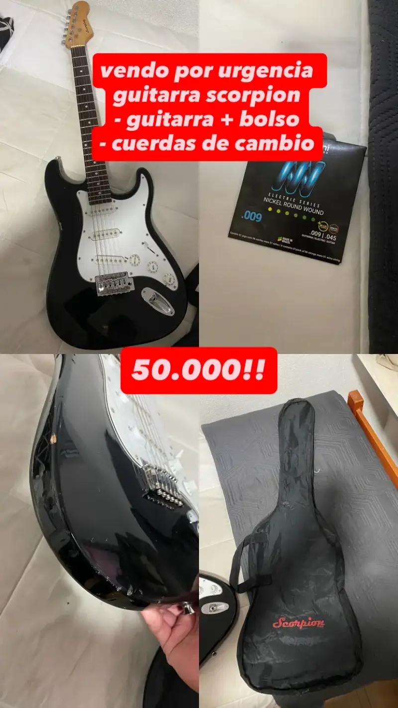 Guitarra eléctrica Scorpion negra