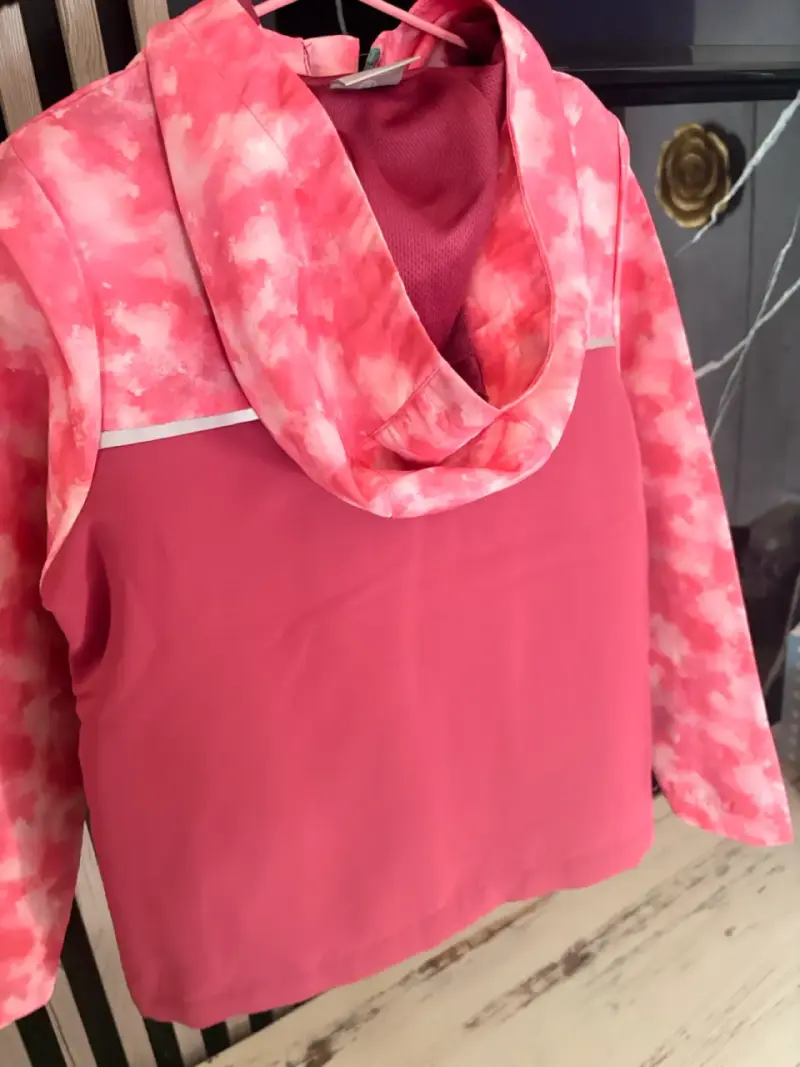 Chaqueta impermeable rosa para niña - 3